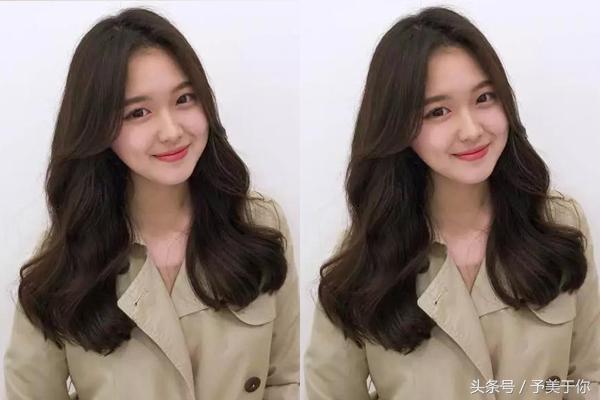 适合头发稀少大波浪卷中长发,过肩烫发怎么扎头发好看又简单