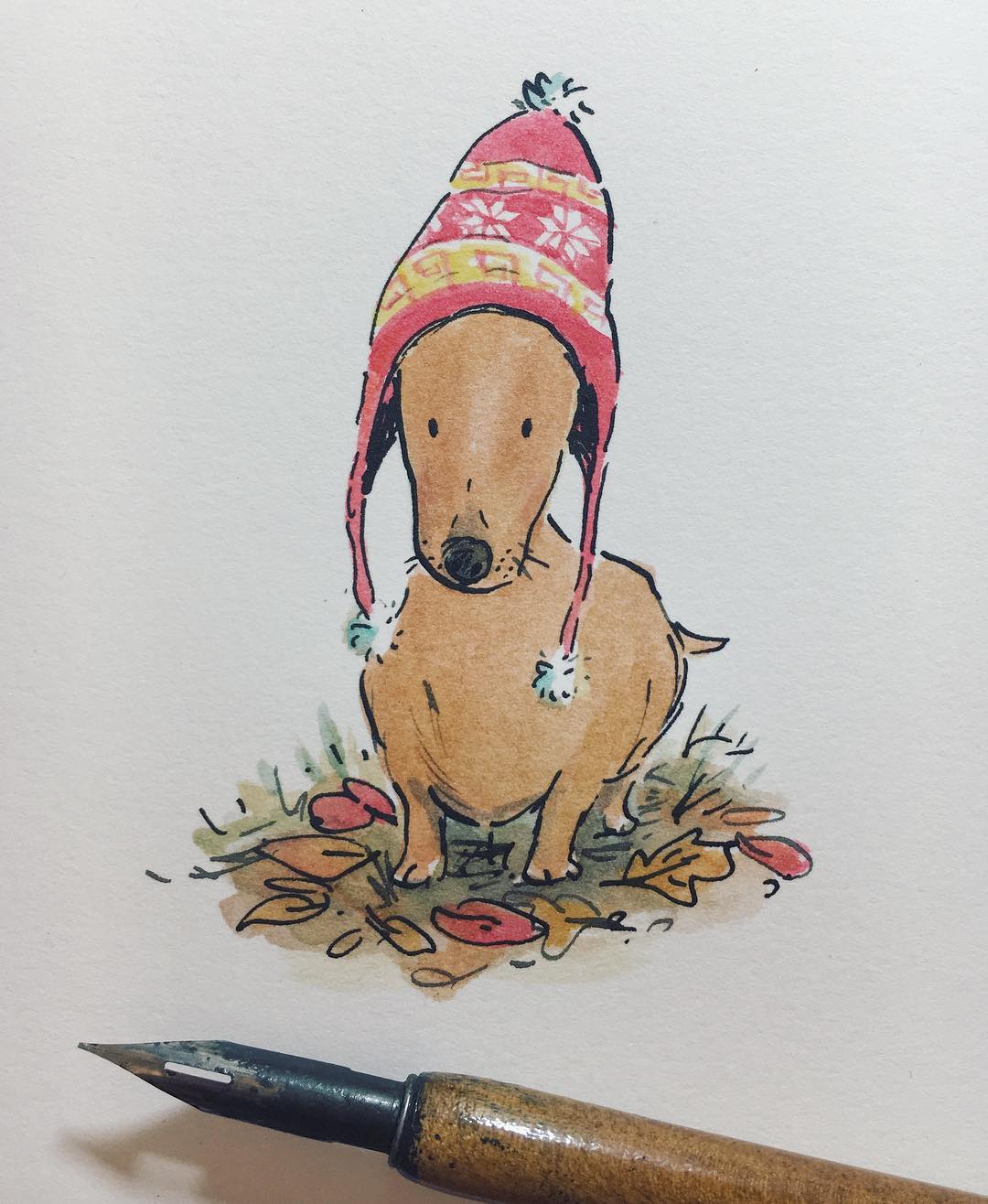 水彩可爱小兔简笔画,兔子简笔画水彩画