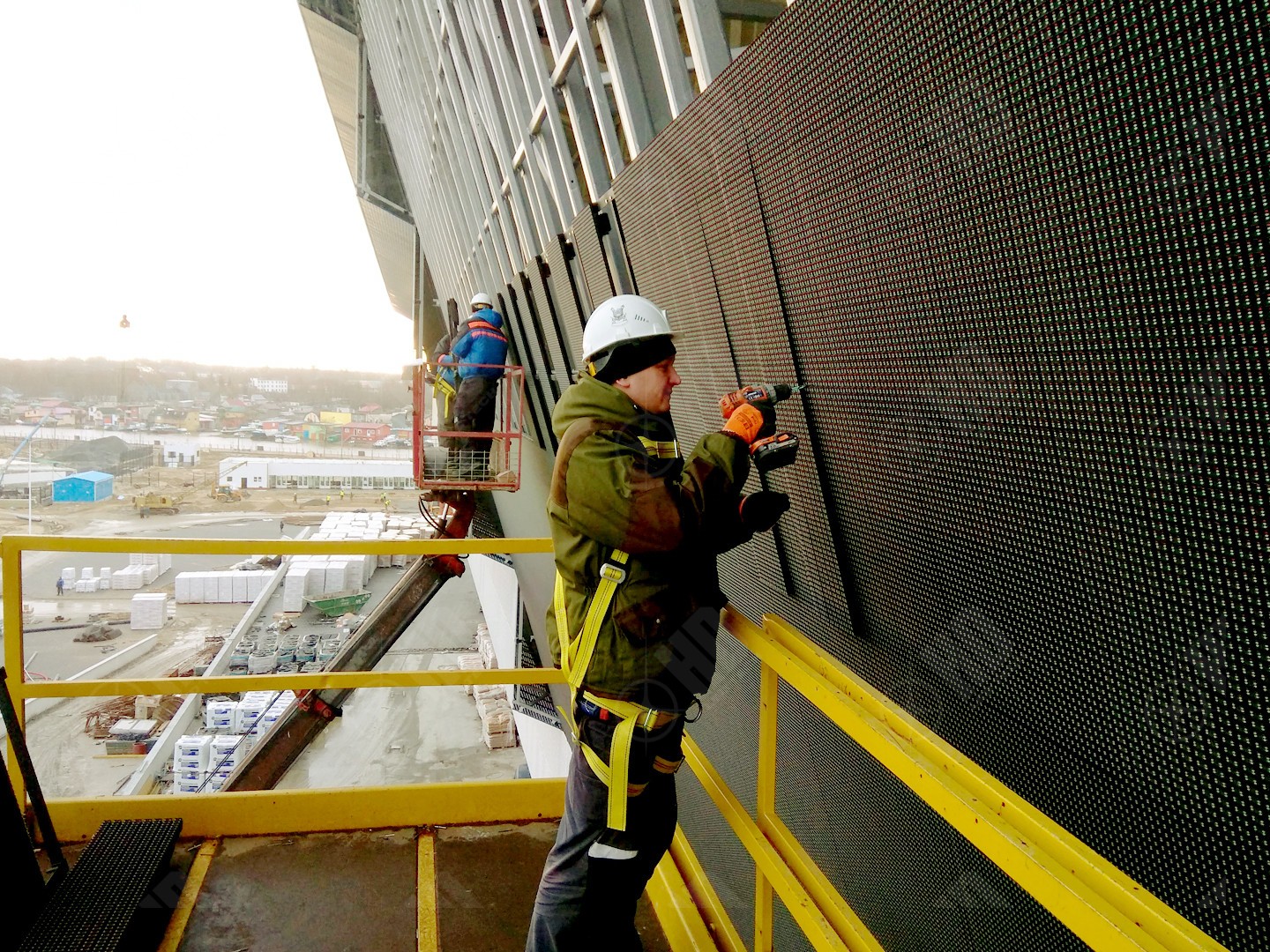 艾比森led显示屏2.0小间距,世界杯led屏不同区域显示画面不同