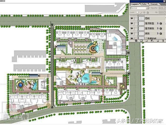ps建筑平面效果图,榻榻米ps平面效果图