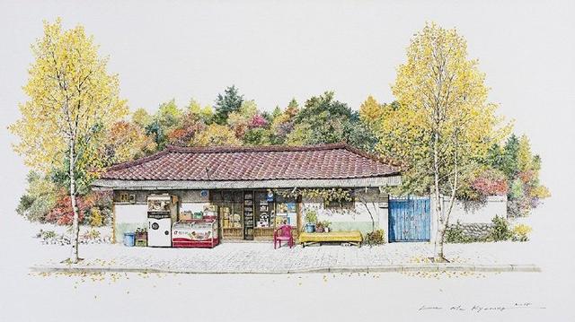 简单清新水彩画日漫,日本水彩风景画教程