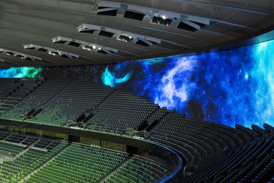 世界第一360度全景球幕,世界杯足球场画面