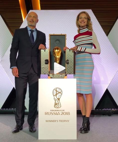 LV太子妃亲自护驾大力神杯，俄罗斯舒淇成最吸睛世界杯大使