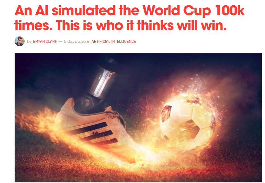 AI,AI,请你告诉我,谁是2018年世界杯的冠军?|全球传媒动态