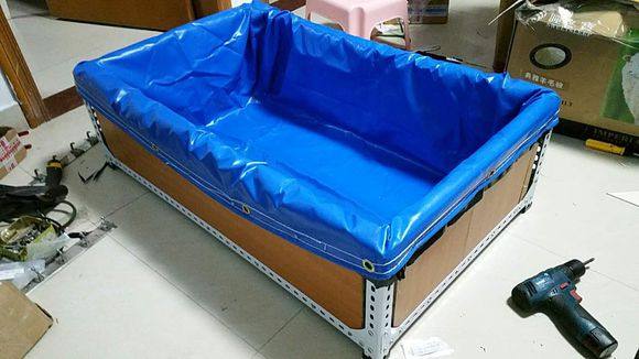 内蒙古阳台锦鲤鱼池,自制锦鲤观赏鱼池