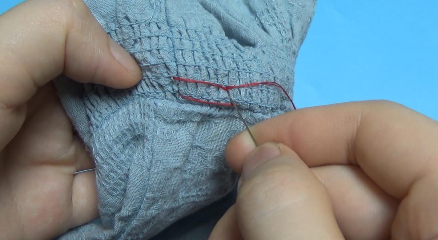 袖口大了改小隐形针法,袖口大了改小