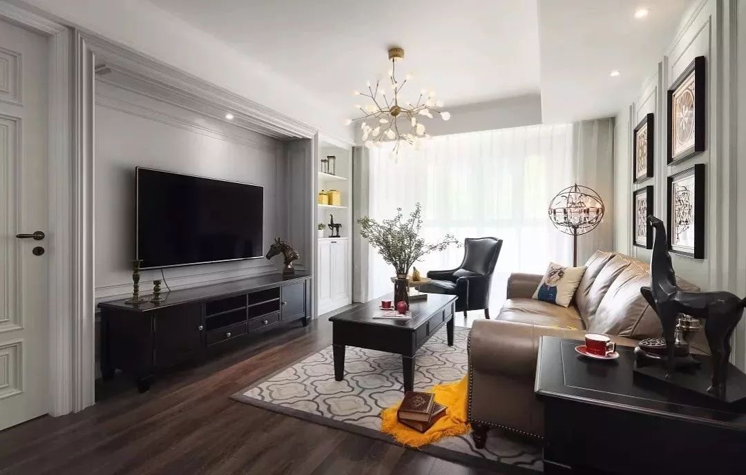 电视背景墙茶几电视柜搭配,现代简约客厅沙发茶几电视柜搭配