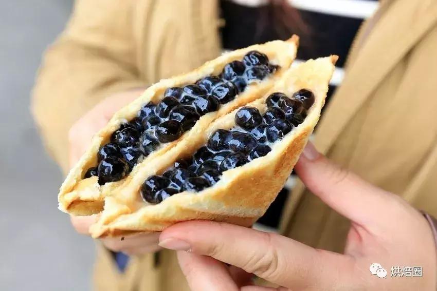 厦门黑糖珍珠爆浆吐司,网红珍珠爆浆面包