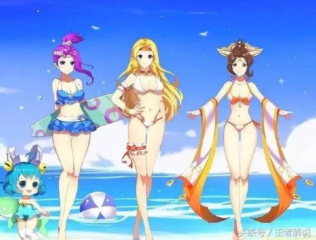 王者荣耀全部女英雄皮肤夏日换装,王者荣耀全体女英雄的海滩皮肤