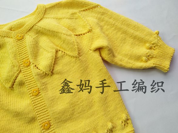 简单洋气的宝宝手工编织开衫,成人叶子开衫编织视频