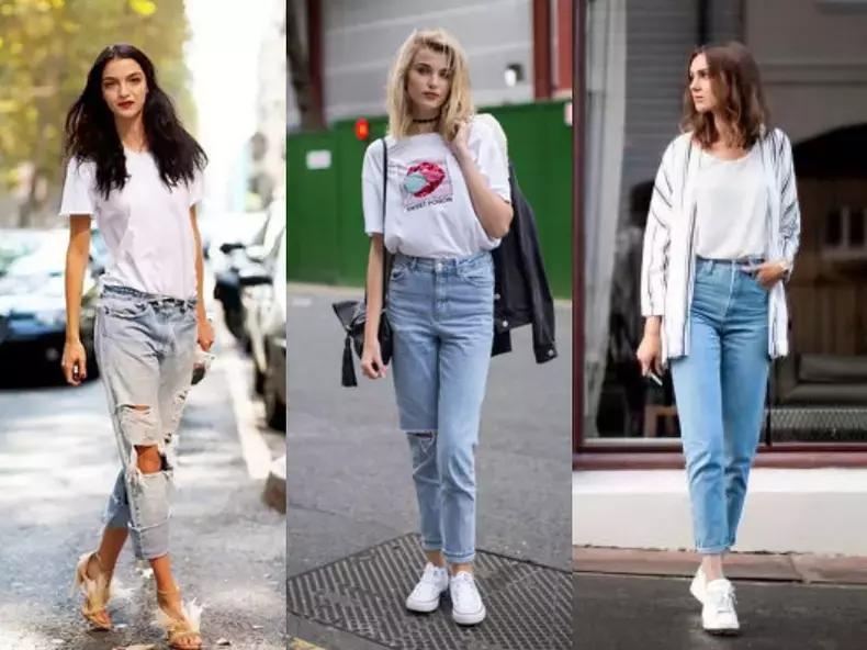 白tee裤子怎么搭配,白tee穿搭