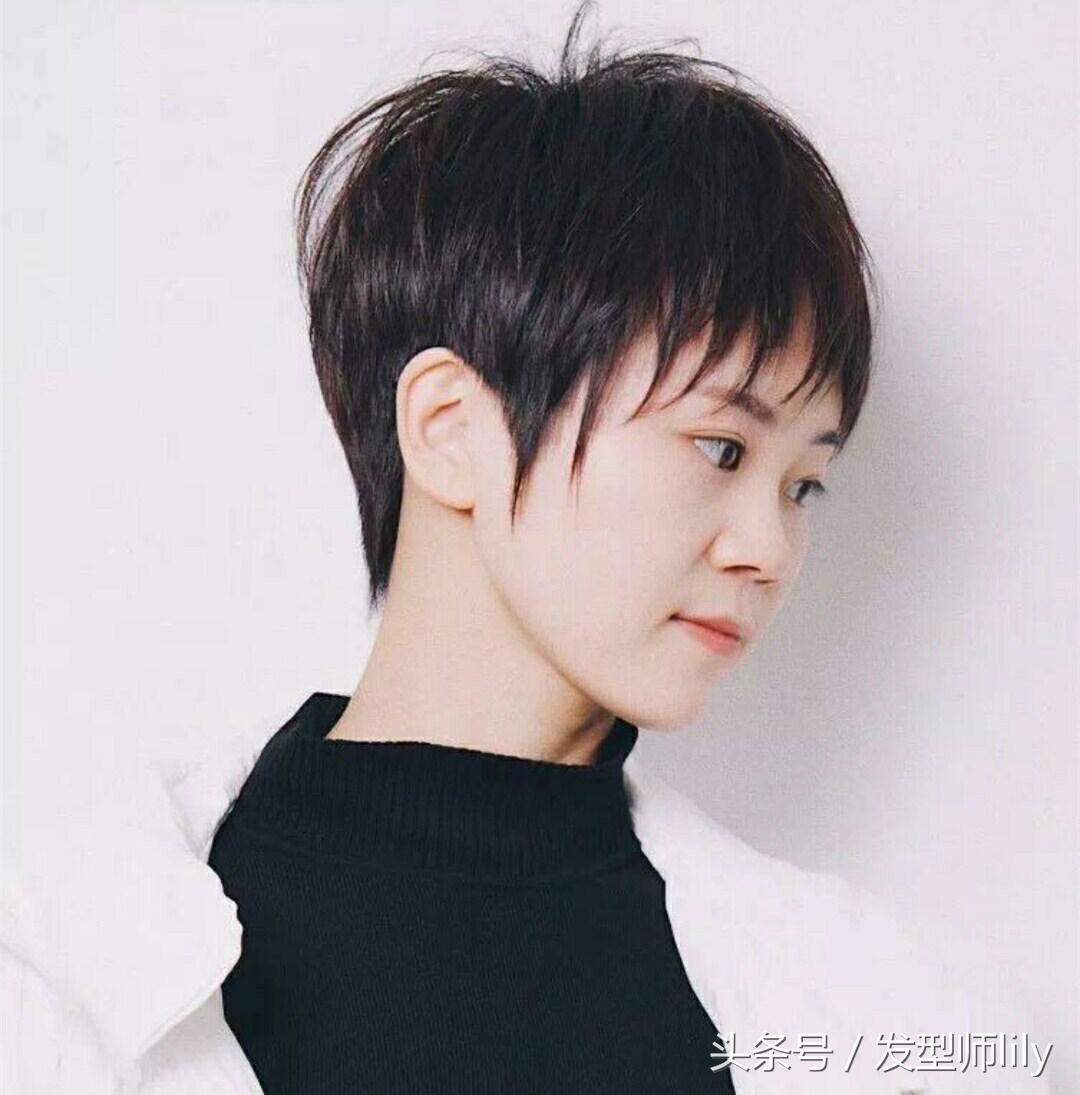 五款短发烫型,超酷圆脸烫的短发