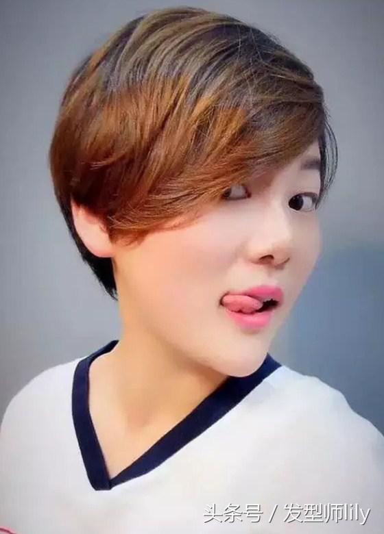 五款短发烫型,超酷圆脸烫的短发