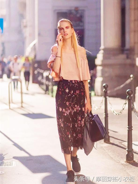 雪纺衫搭配半身裙的穿法,雪纺半身裙怎么搭配上衣夏季图片