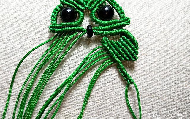 猫头鹰帽子编织图解,猫头鹰图案背心编织图解