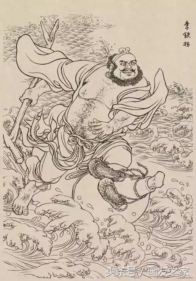素材古代白描人物120图果断收藏,白描中国古代刀马人物图谱