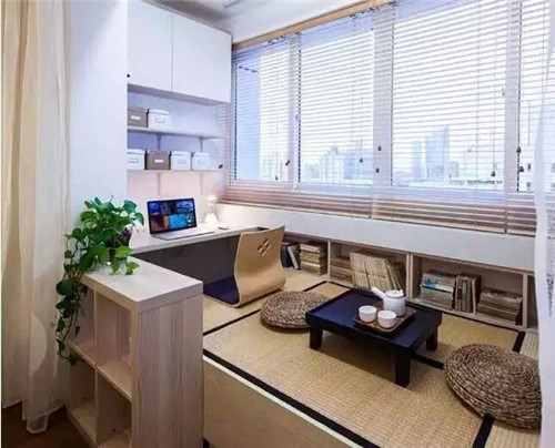 2022装修流行风格阳台榻榻米,70平方小户型客厅阳台榻榻米装修