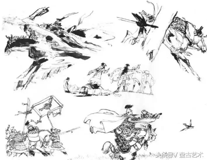 人物国画孙膑、庞涓技法，相当全面（盘古艺术油画国画书画定制