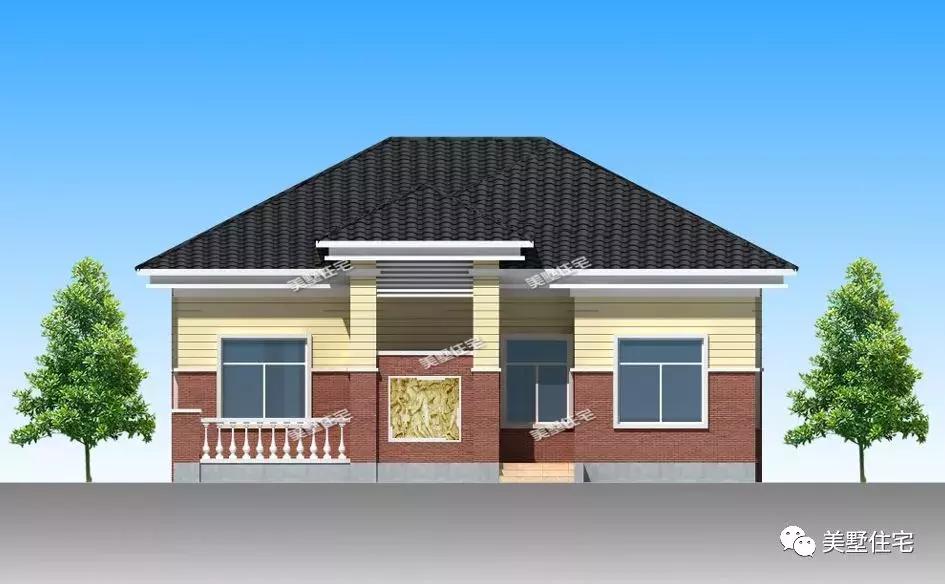 乡村别墅庭院一层带车库,乡村别墅带庭院花园