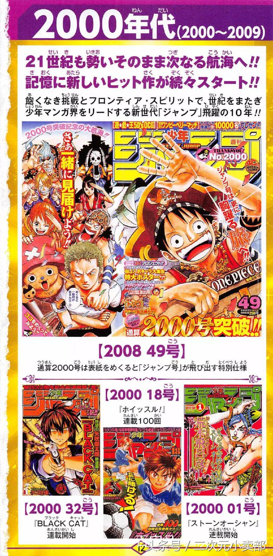 日漫少年jump50周年贺图,周刊少年jump50年封面变迁