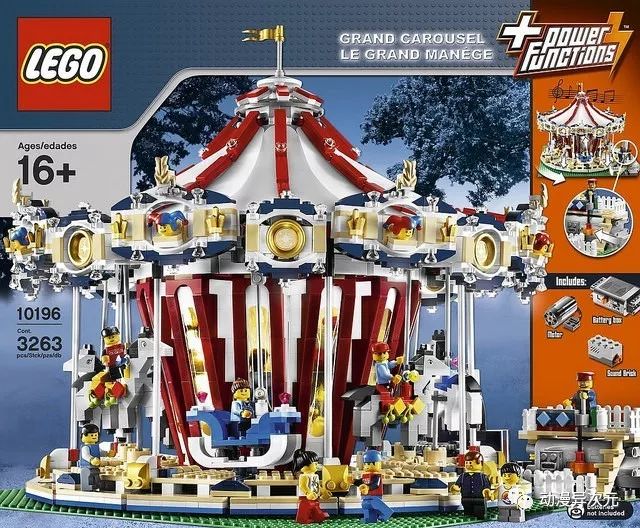 旋转木马乐高摩天轮,旋转木马感受童年