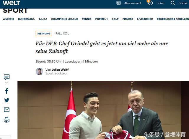 德国足协痛批厄齐尔,德媒评价厄齐尔