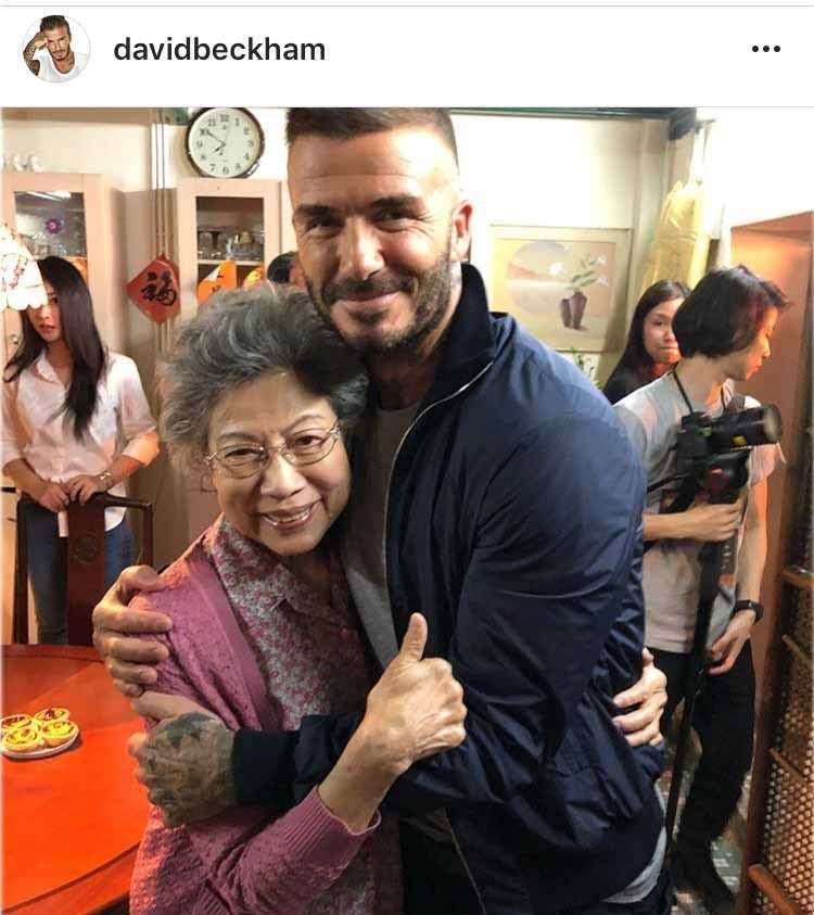 贝克汉姆拍短片,贝克汉姆罗兰合照