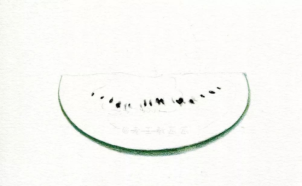 夏天西瓜绘画,夏天西瓜画简单又漂亮