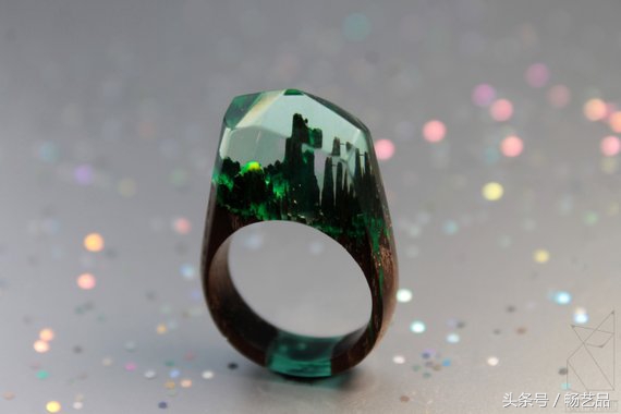 16款纯手工DIY树脂水晶戒指木块与水晶的完美结合