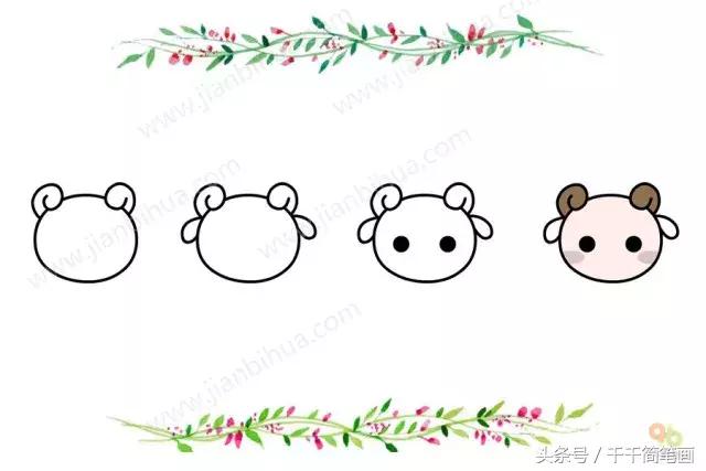 简笔画小动物头像,最简单的简笔画动物头像