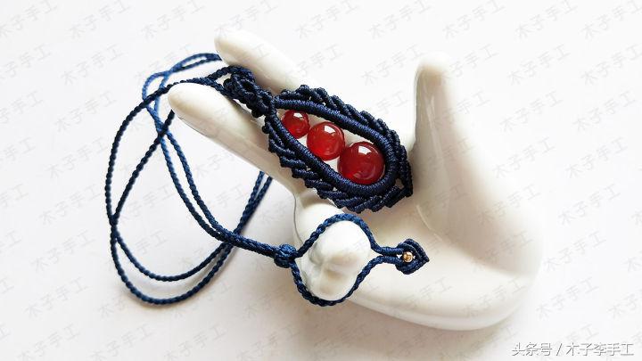 项链绳编法收尾打结扣,项链绳扣怎么系
