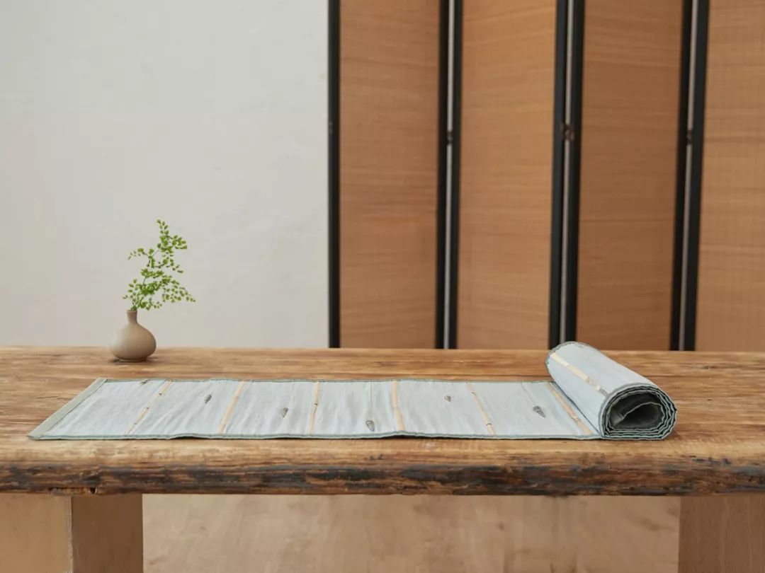 流苏棉麻编织茶席,亚麻编织软席