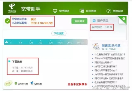 宽带升级后测速,20兆宽带测速