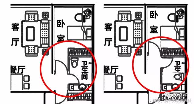卫生间对门解决方案放植物,卫生间对门卧室的解法