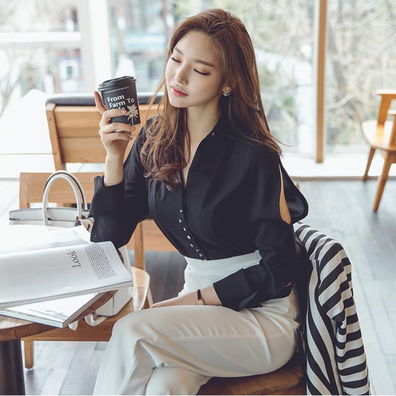 衬衫职场通勤穿搭,ol风格职场通勤风女装衬衫