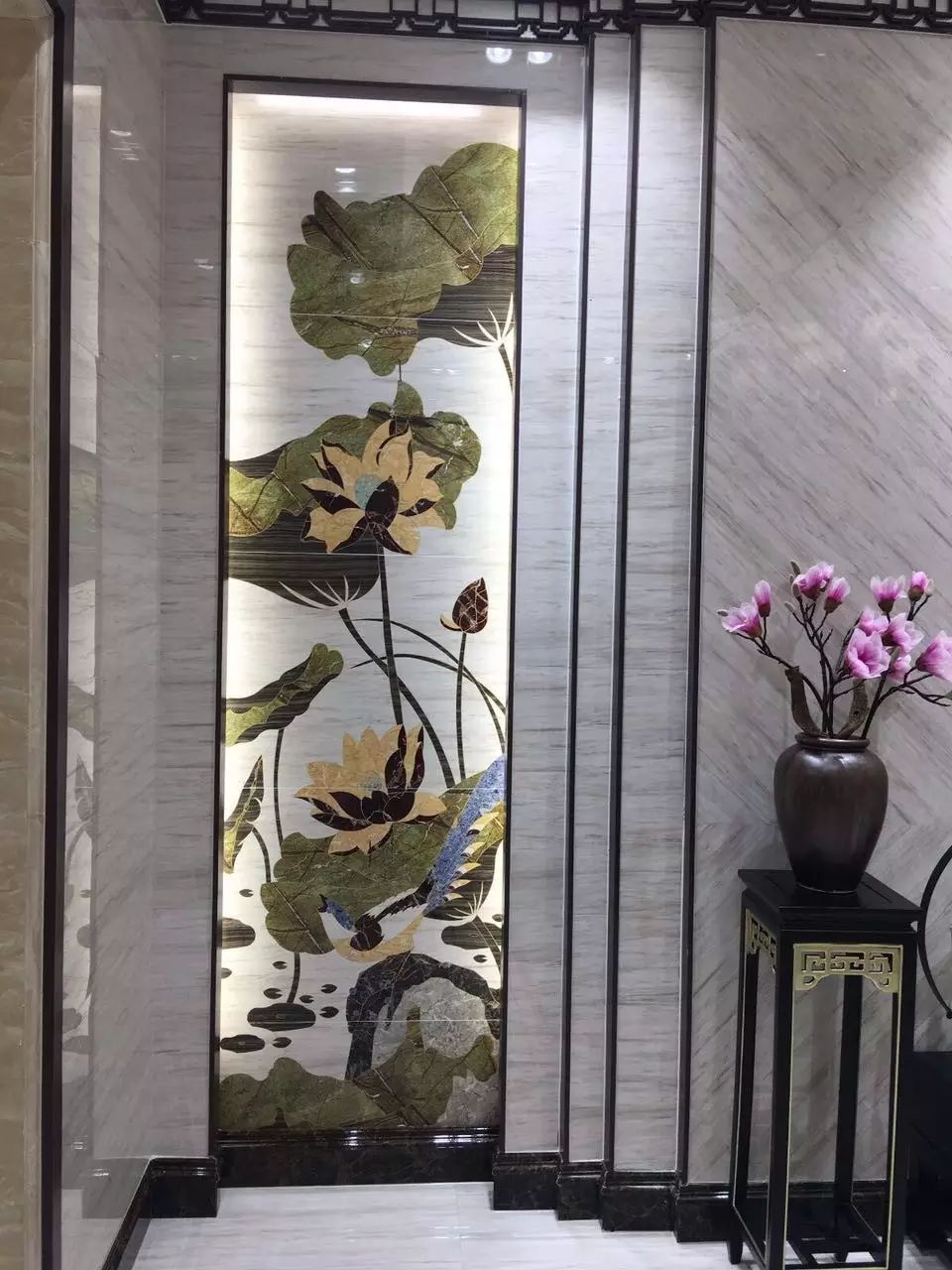 大理石水刀拼花客厅效果图,让人惊艳的水刀拼花图集