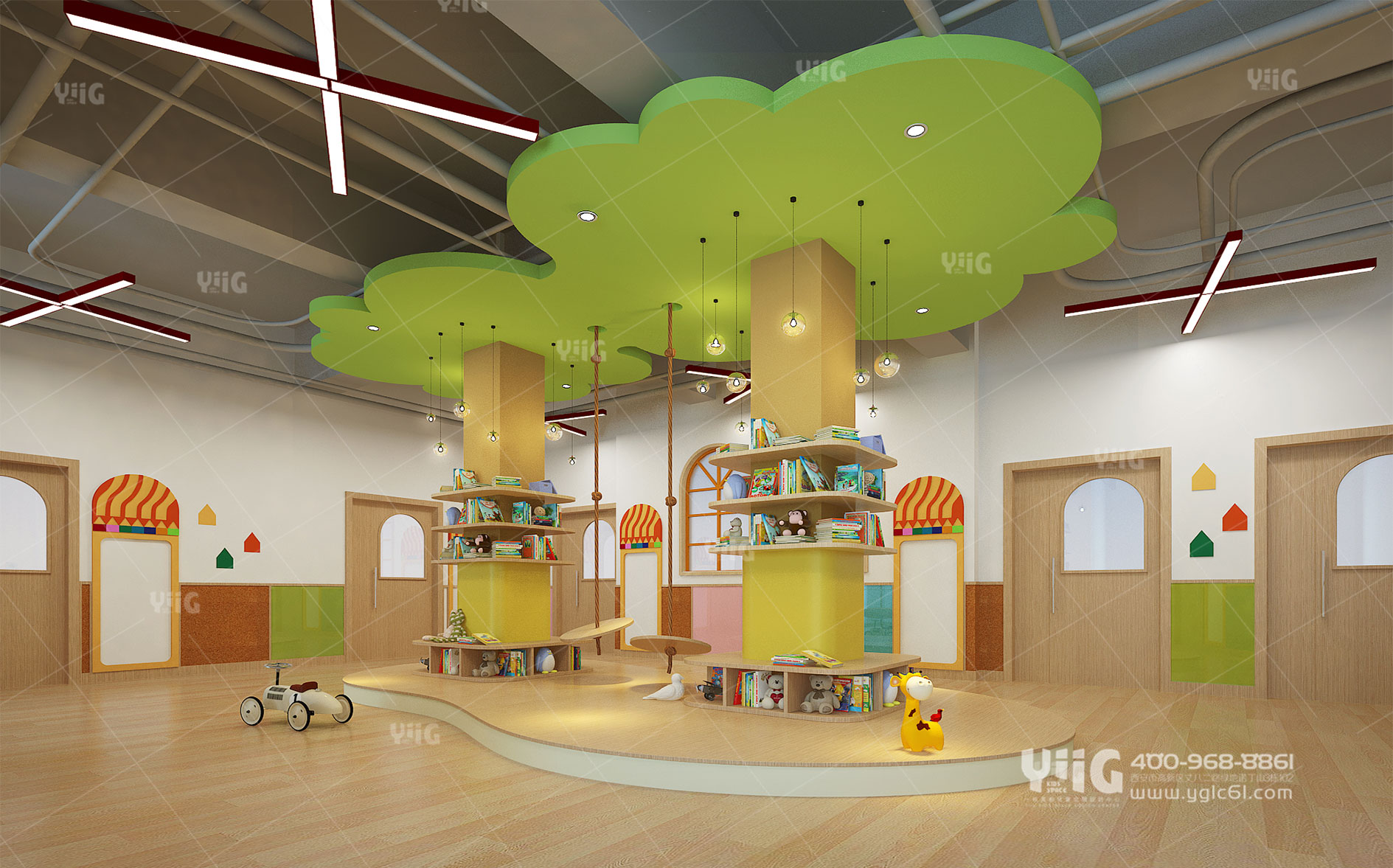 重庆市渝北区玫瑰城康城幼儿园,大地幼儿园托育教室设计