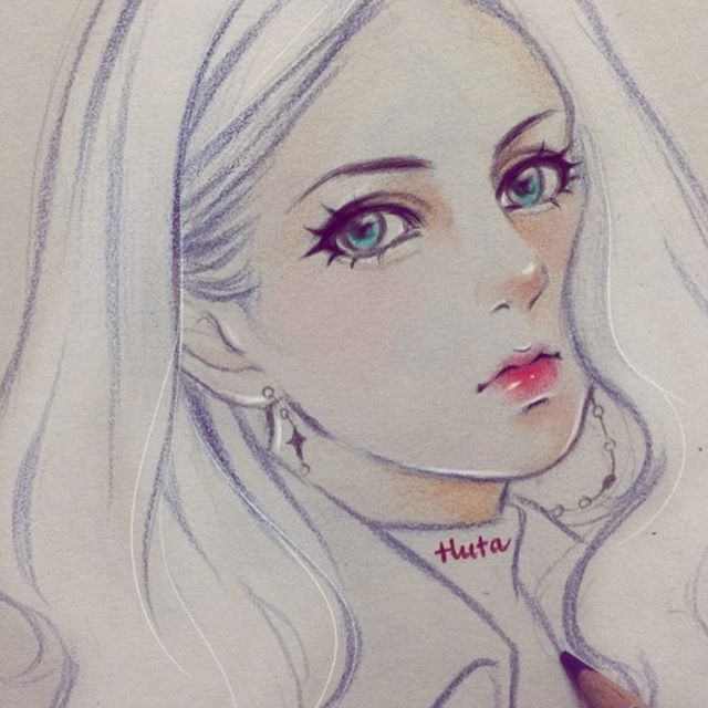 手绘chiikawa头像,素描人物头像动漫卡通手绘