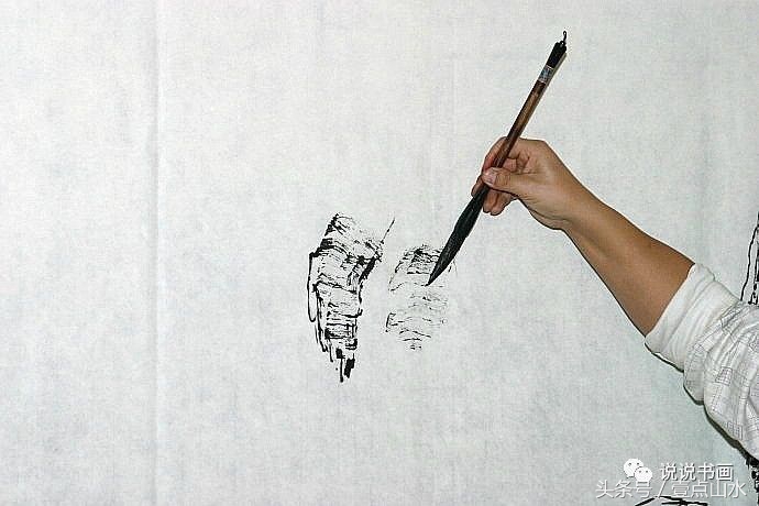 一整幅山水画画法教学a4纸,泼墨山水画技法竖幅