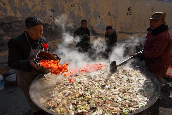 河南尉氏小寨村红白喜事熬菜,河南鄢陵县红白喜事熬菜做法