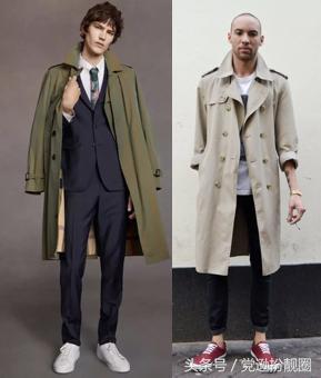 男士秋季风衣时尚大气新款,高端男装中长款风衣搭配