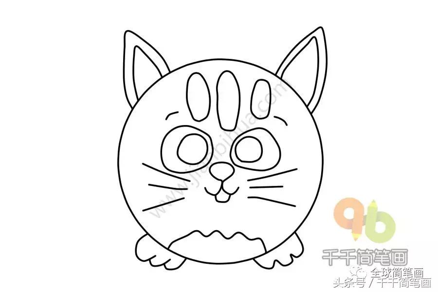 儿童简笔画入门动物0-3岁最简单的,圆形动物简笔画