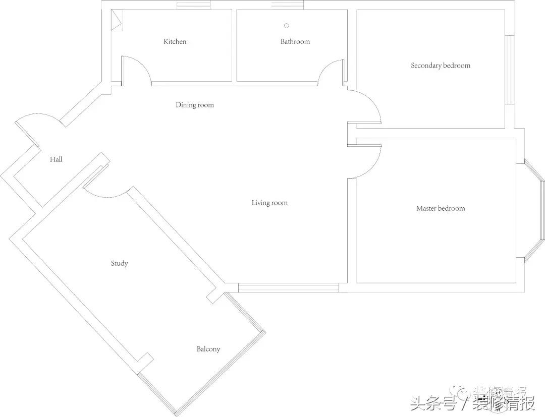 厨房是斜的怎么设计,楼中楼的大厨房大餐厅的设计