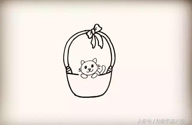 可爱萌萌哒小猫咪简笔画,怎么画可爱呆萌的小猫咪的简笔画