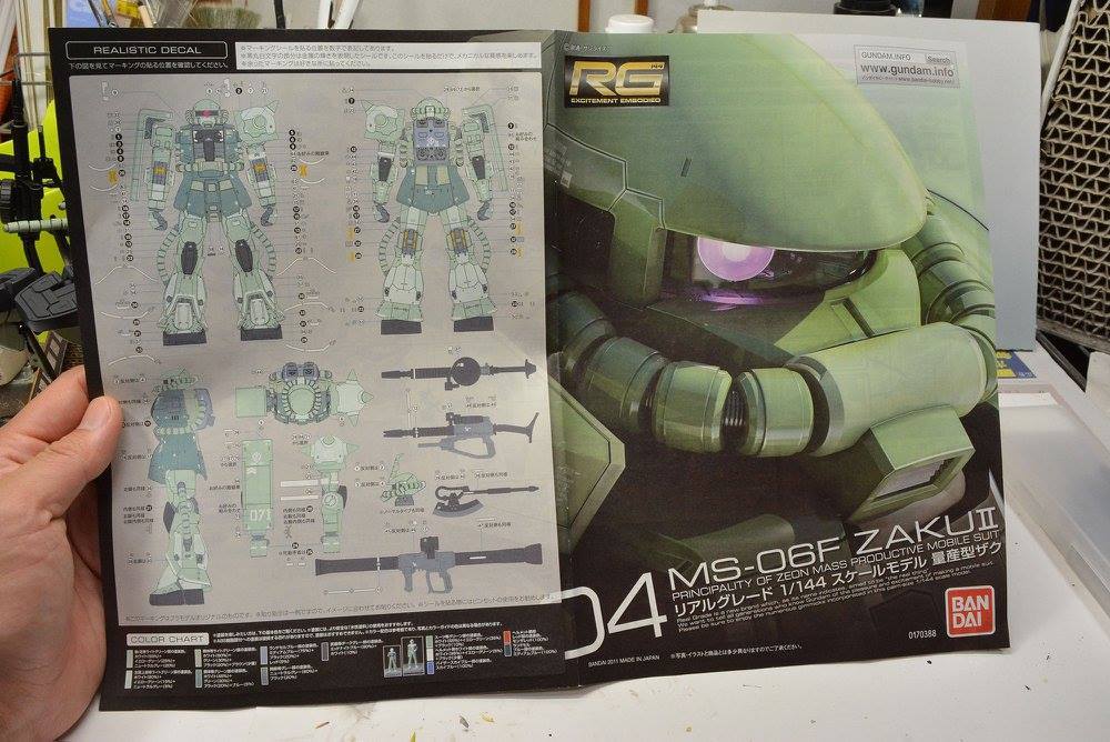 扎古模型拼装过程,高达模型旧化教程