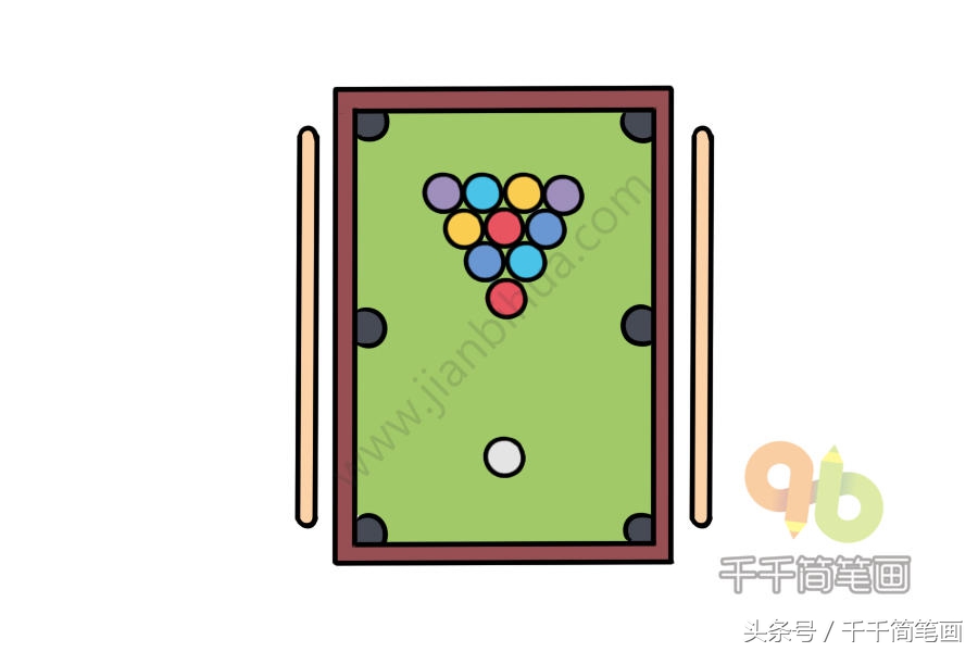 儿童简笔画球类,各种球类简笔画涂色