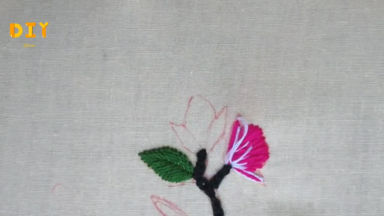 简单的樱花刺绣图,樱花刺绣教程