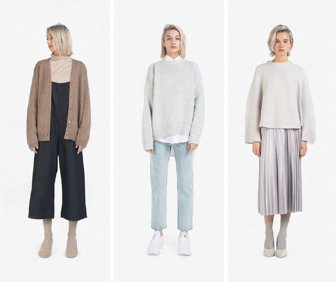 极简色冷淡风穿衣搭配,18套冷淡风极简穿搭