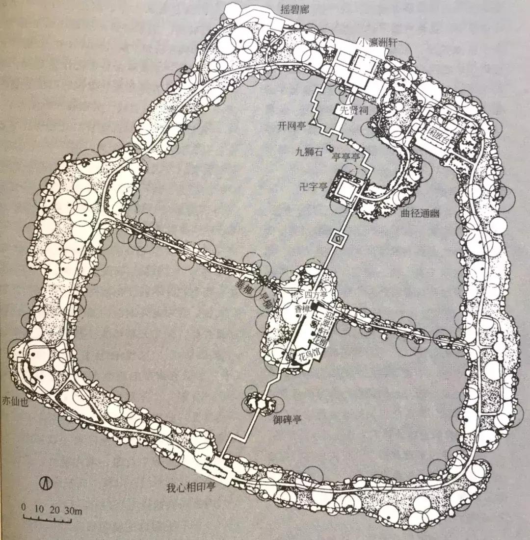 南北方园林设计图,苏式园林平面图