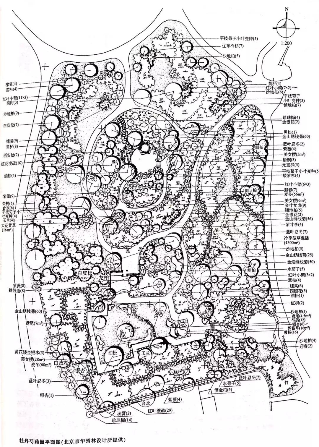 南北方园林造园,中式园林总平面